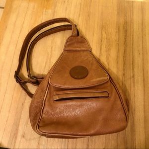 GoldenDuck Leather Collection Brwn Backpack Purse